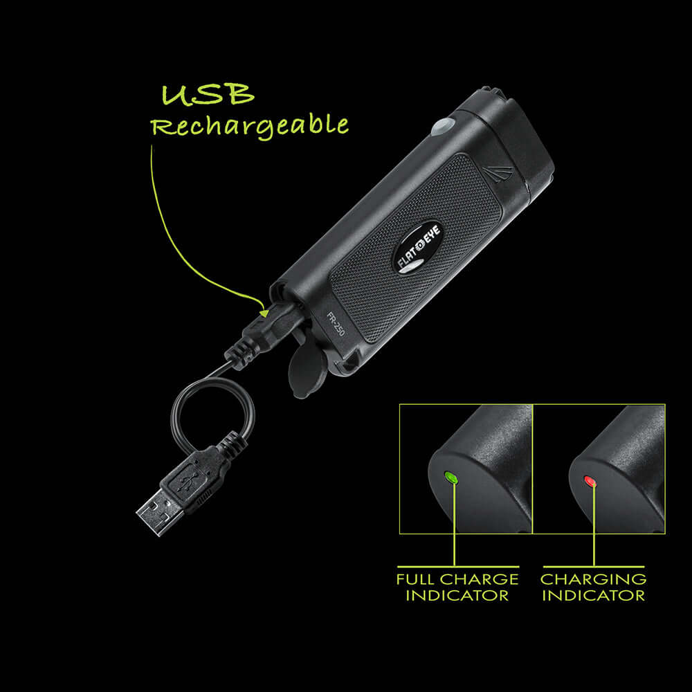 FLATEYE™ Rechargeable FR-280 Flashlight – 280 Lumens