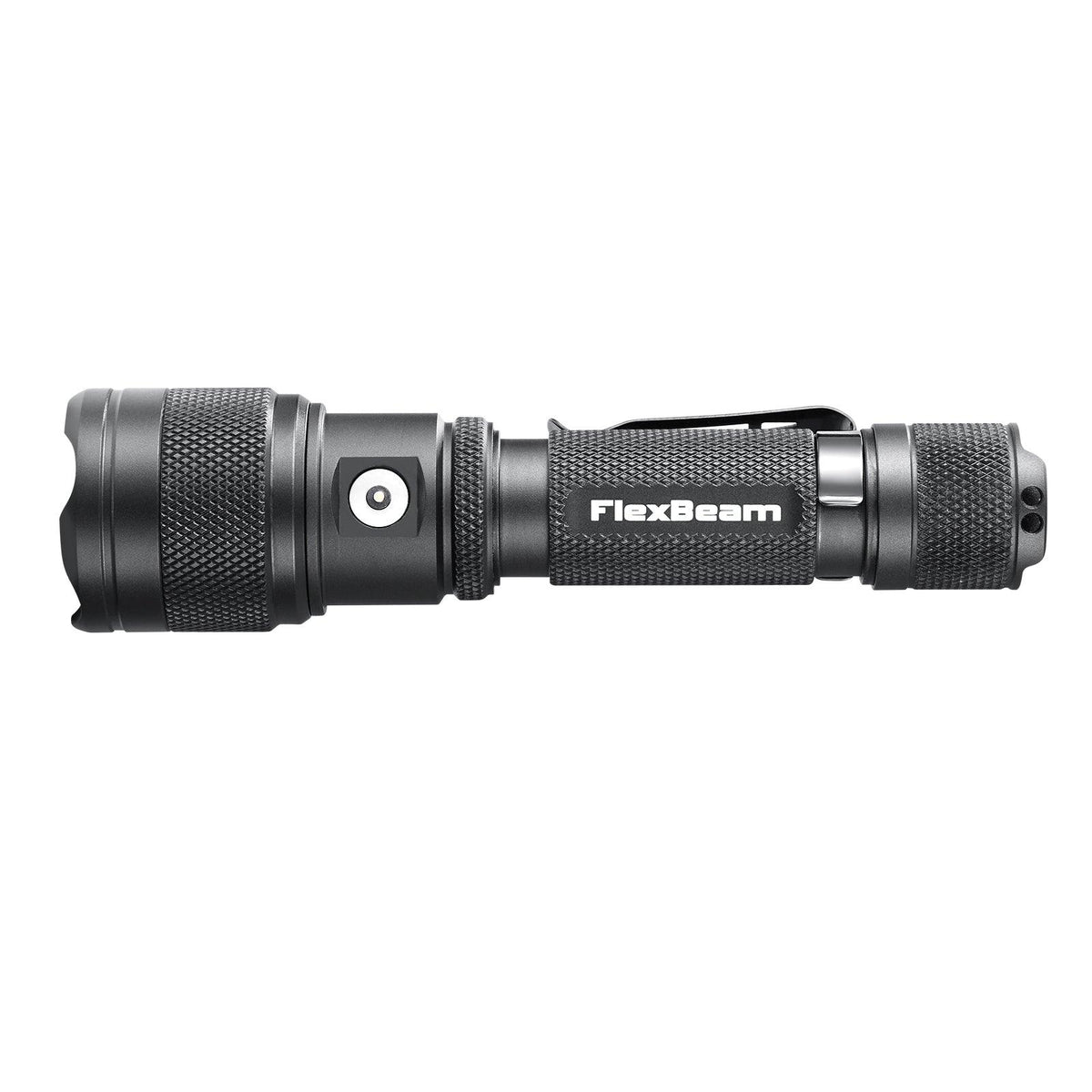 FlexBeam 1200LM Thread-Zoom Hunting Flashlight | 700M Range | Stable on Guns & Bikes