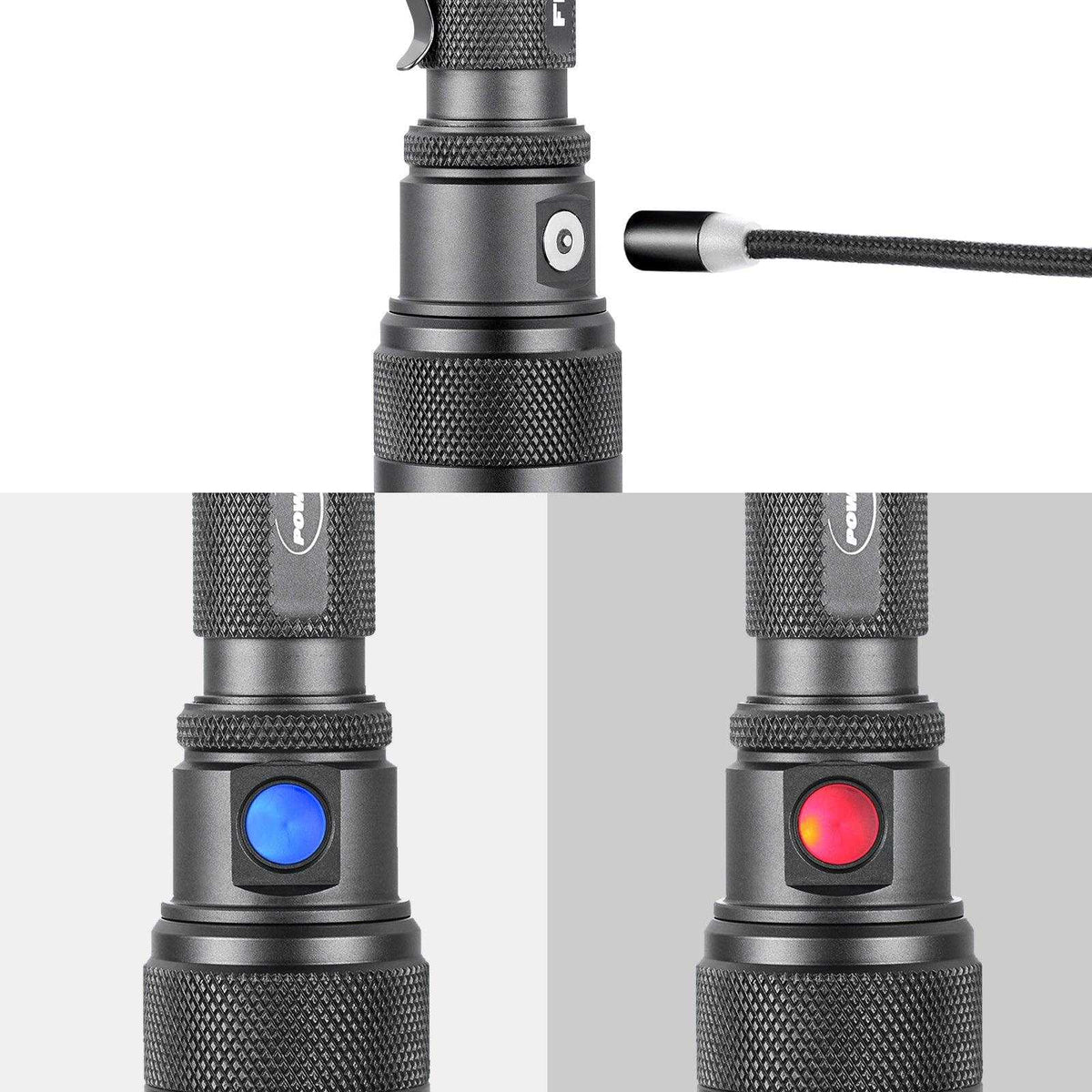 FlexBeam 1200LM Thread-Zoom Hunting Flashlight | 700M Range | Stable on Guns & Bikes