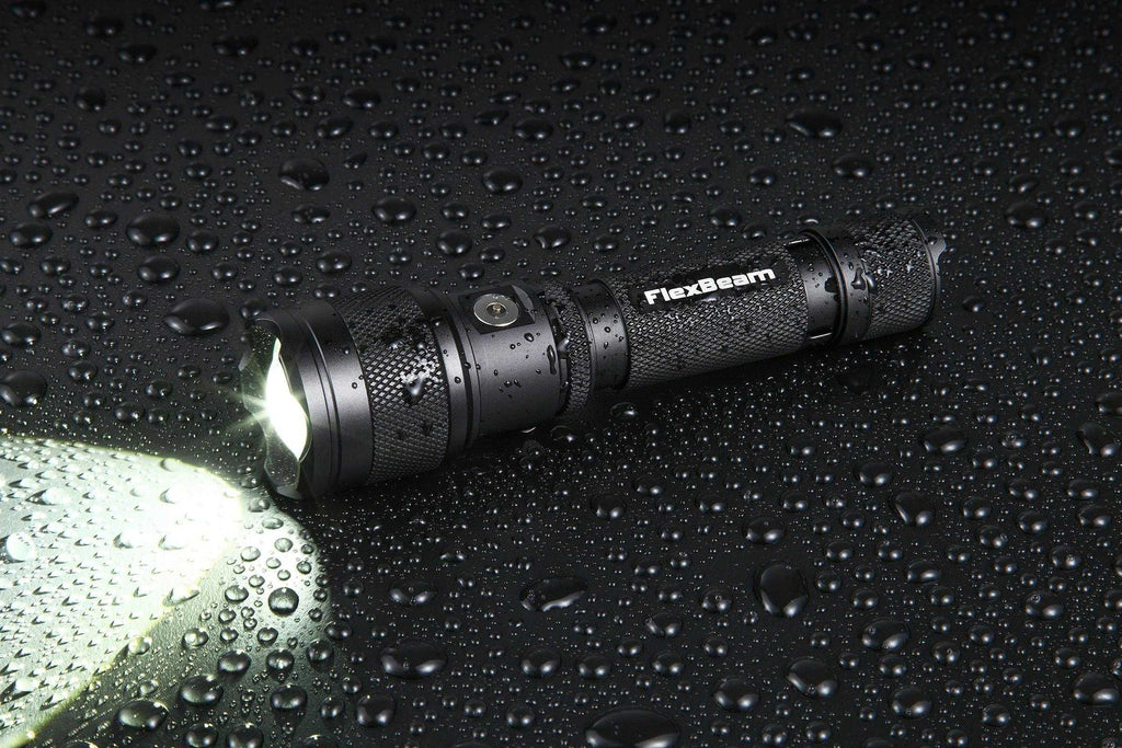FlexBeam 1200LM Thread-Zoom Hunting Flashlight | 700M Range | Stable on Guns & Bikes