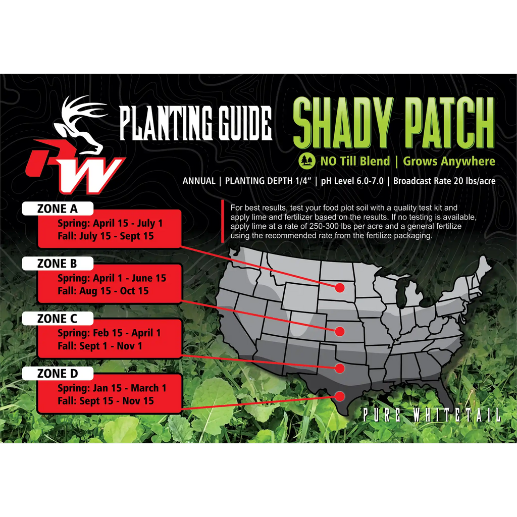 Shady Patch: Best Food Plot Seeds for Deer – No-Till Blend